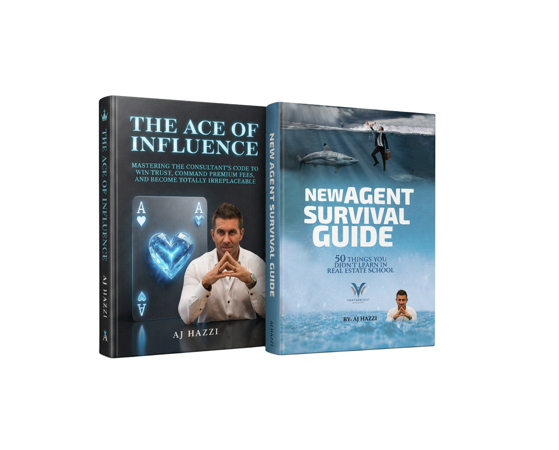 The Ace of Influence and New Agent Survival Guide book covers by AJ Hazzi